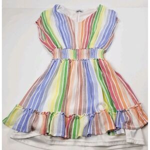 Lida Kate Dress Palais Stripe Multi-color Dress Womens Size Small